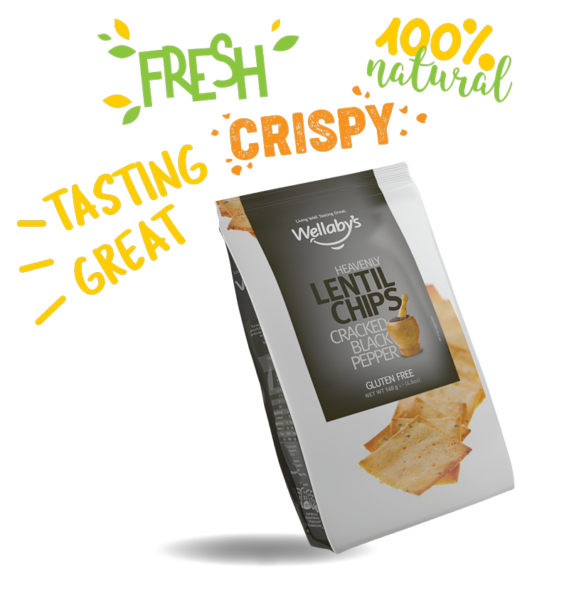 fresh, crispy, 100% natural, Tasting great, Lentir chips 